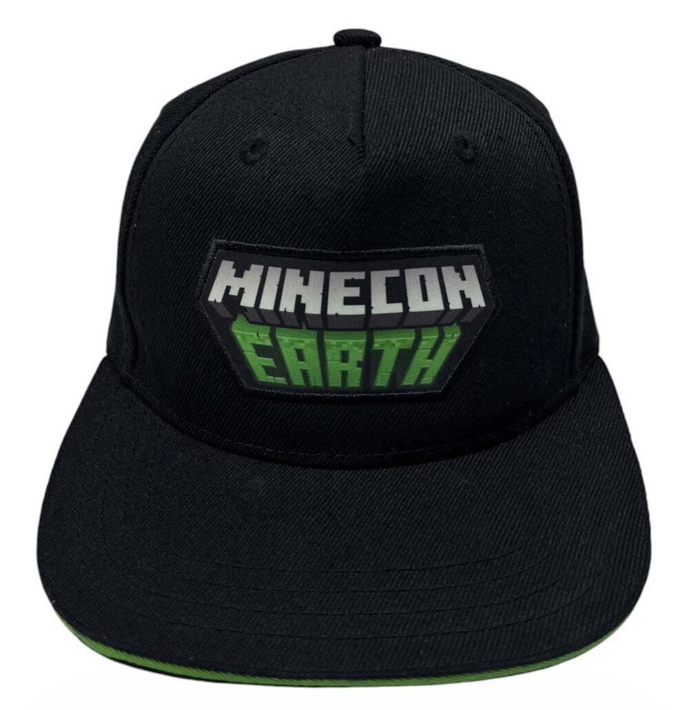Minecraft MineCon Earth CAP HAT Black Adult kids adjustable Snapback Trucker